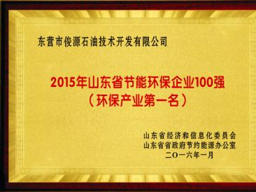 2015年山東省節(jié)能環(huán)保企業(yè)100強(qiáng)